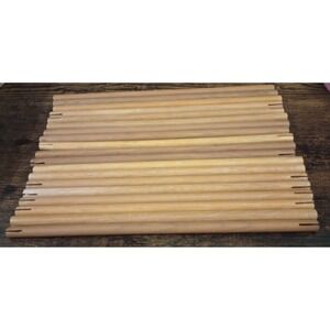 Tinkertoy Replacement Pieces Set 19 Natural Wood Brown Notched Building Logs